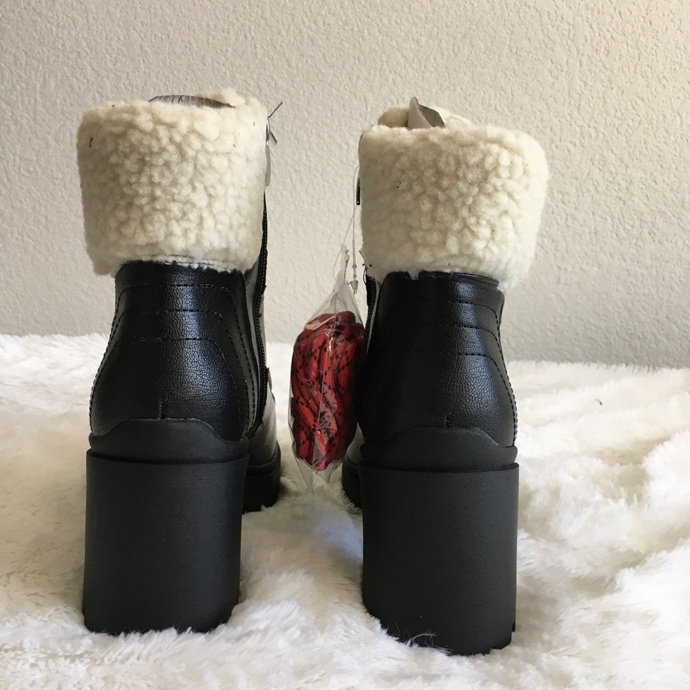 New Nine West Quinine women’s block heel combat boots - Picture 2 of 6